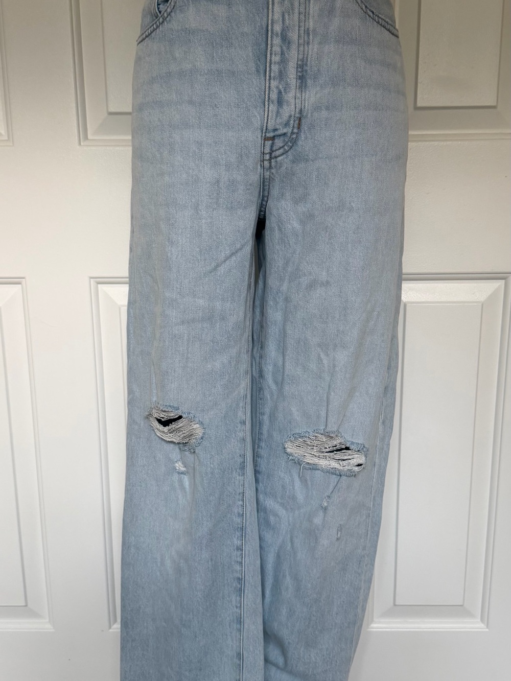 Madewell The Dadjean Duane Wash Ripped Jeans Size 27 NWOT